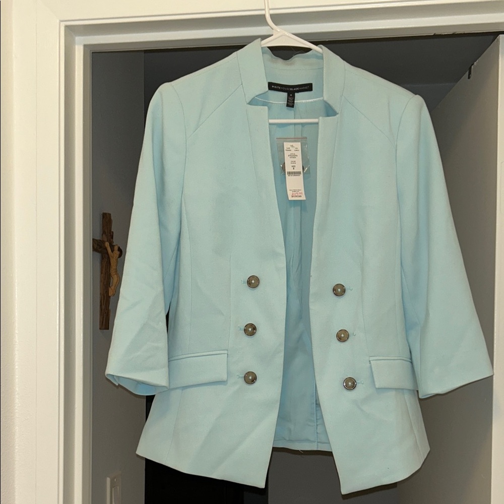 White House Black Market Sky Blue Blazer